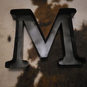 Black Metal Letter M Decor